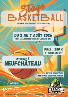 Stage d’été du BC Malonne